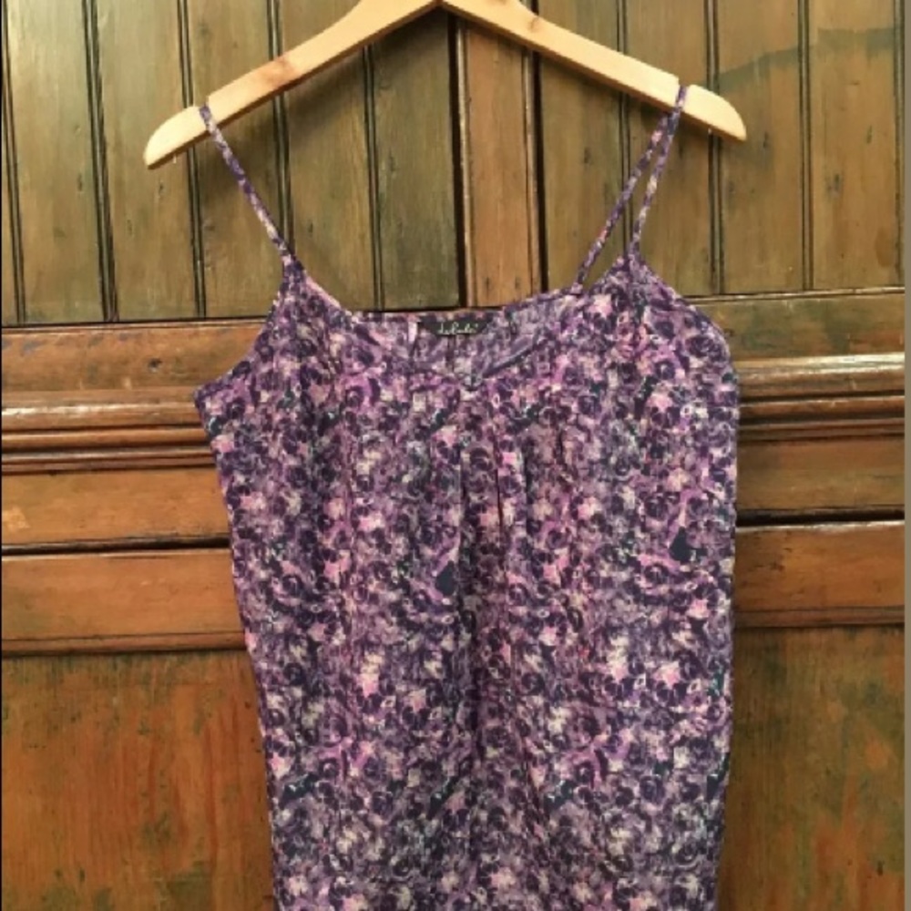 Aritizia Talula Purple Print Waverly Camisole (S)